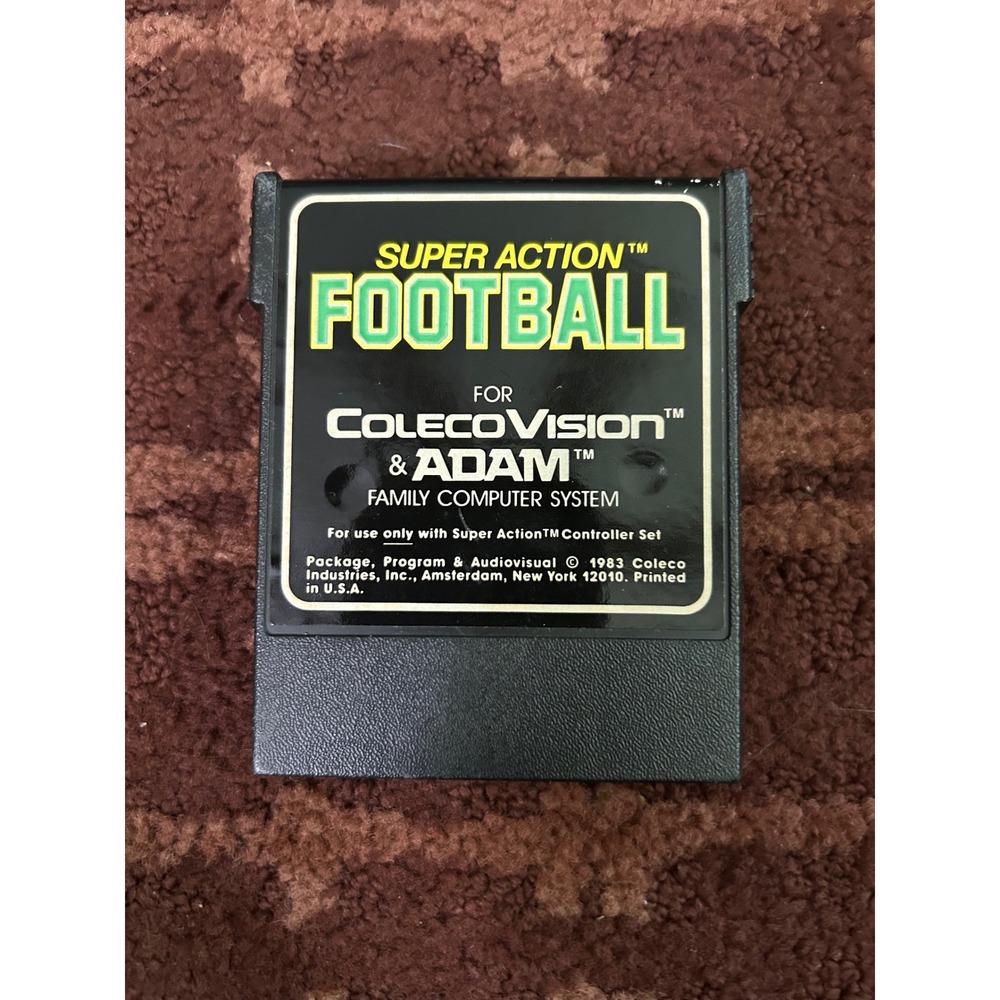 Super Action Football ColecoVision ADAM Family Computer System 1983 Cartridge